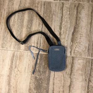 Aimee Kestenberg Just Saying Denim Blue Leather Crossbody Bag